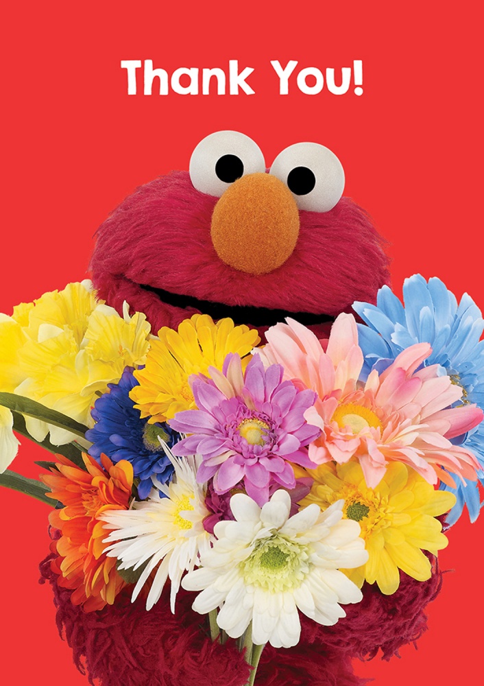 Elmo Sesame Thank You - Greeting Card